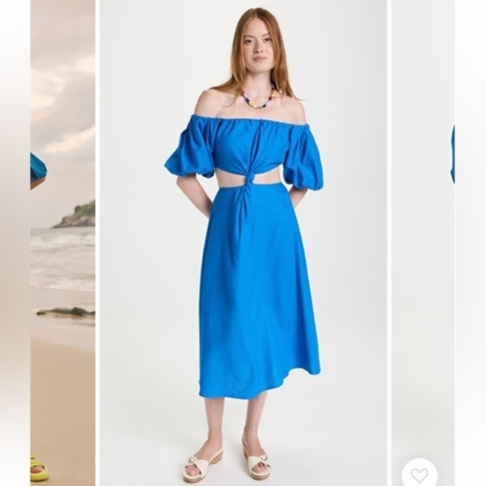 FARM Rio Blue Off-Shoulder Dress - Picture 2 of 5